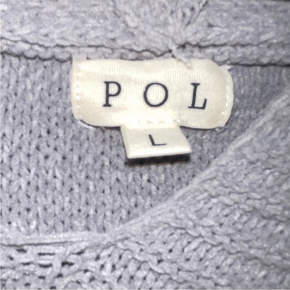 Pol Patchwork Hooded Sweater Size Large - image 5